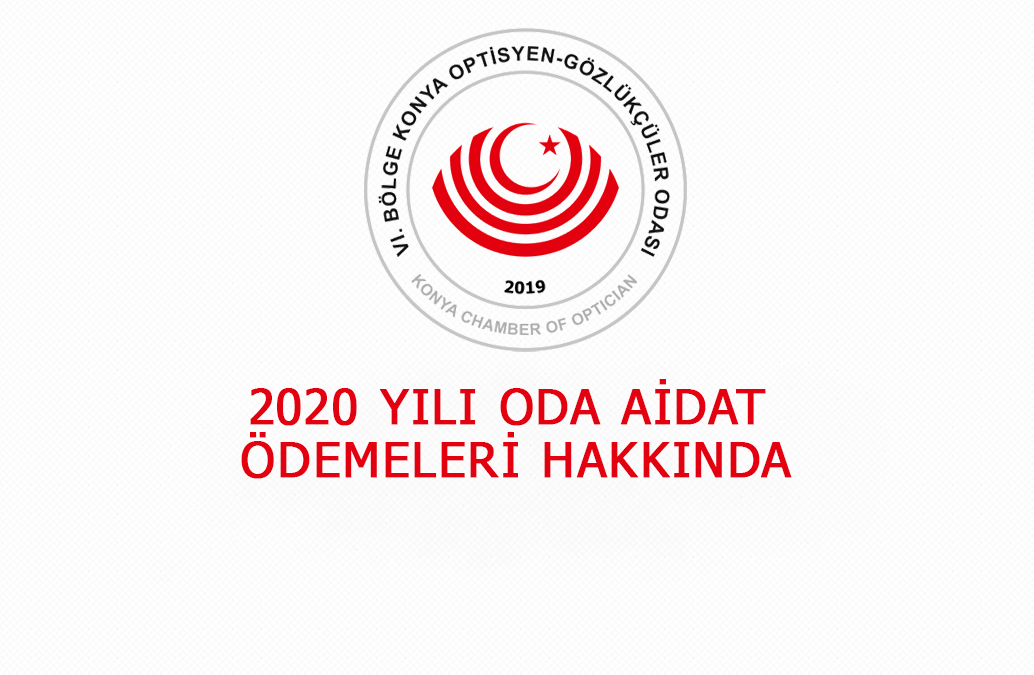 2020 Yılı Oda Aidat  Ödemeleri Hakkında