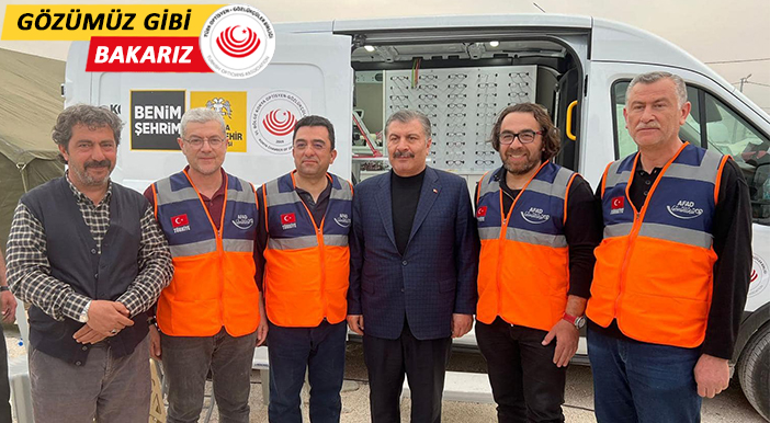 Sağlık Bakanımız Sn.Fahrettin Koca Mobil Gözlük Temin Aracımızı Ziyaret Etti..